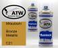 Preview: Mitsubishi, Bronze Metallic, C21: 400ml Sprühdose + 400ml Klarlack - Set, von ATW Autoteile West.